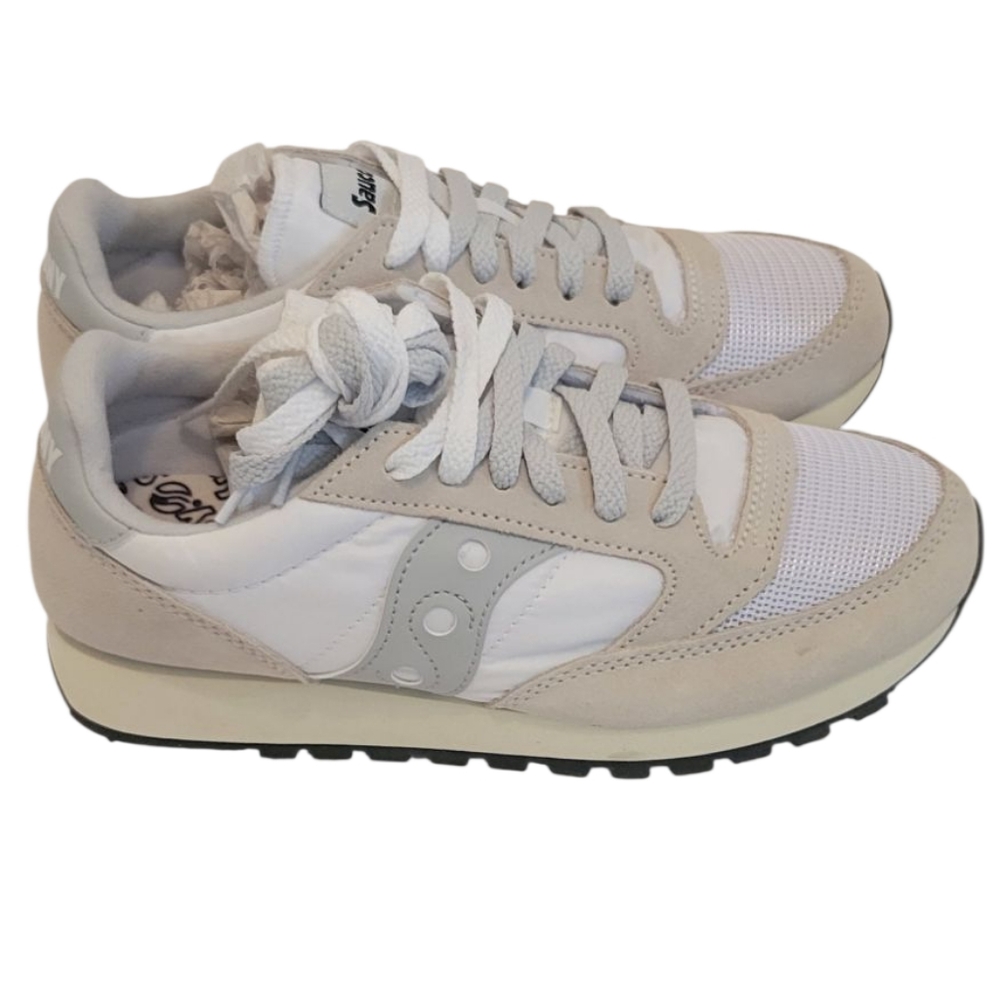 NIB Saucony Vintage Jazz Original Men's 6 Women's 7.5 White/Grey/Beige - Picture 5 of 16